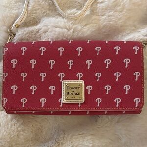 PHILLIES Dooney & Bourke Red and White Crossbody Bag